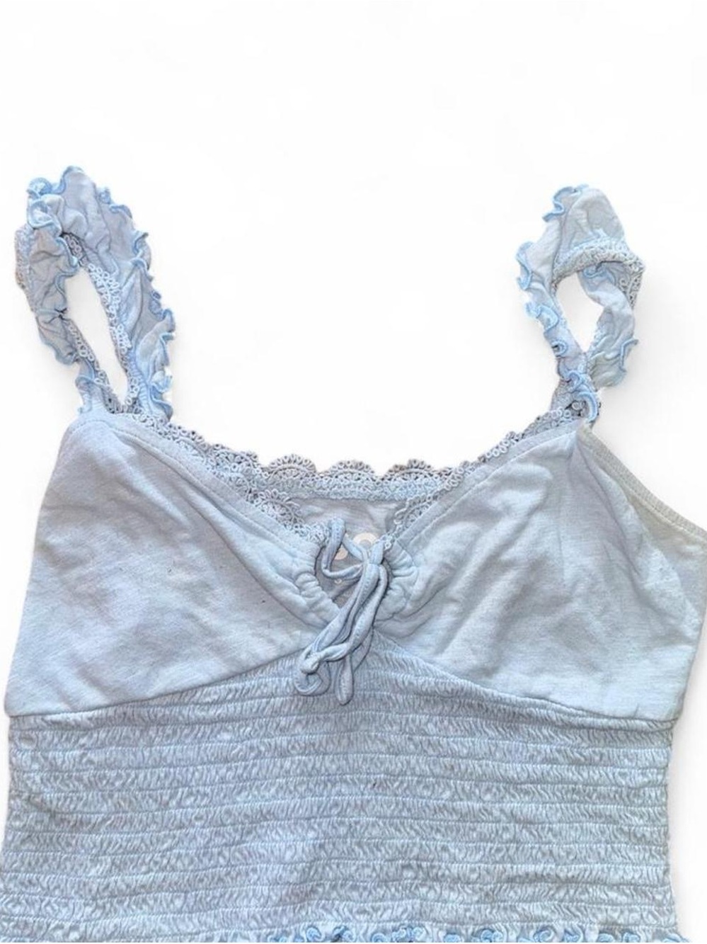 SO Light Blue Crochet-Trim Cami